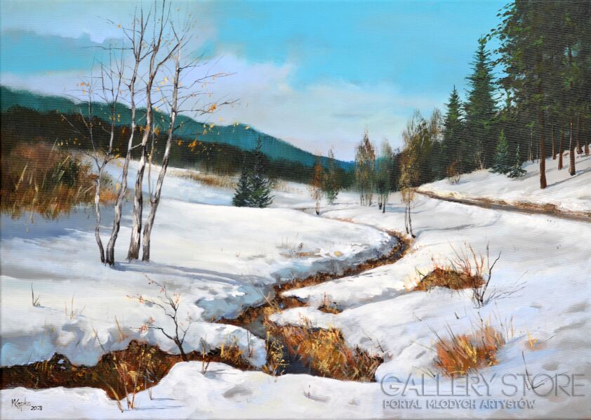 Magdalena  Kępka-Zimową porą -Akryl