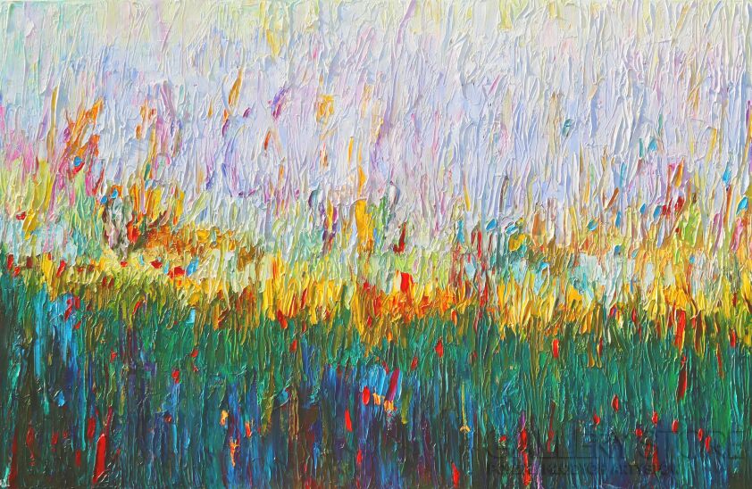 Magdalena Walulik-Abstrakcja 079 Kwietna łąka-Olej