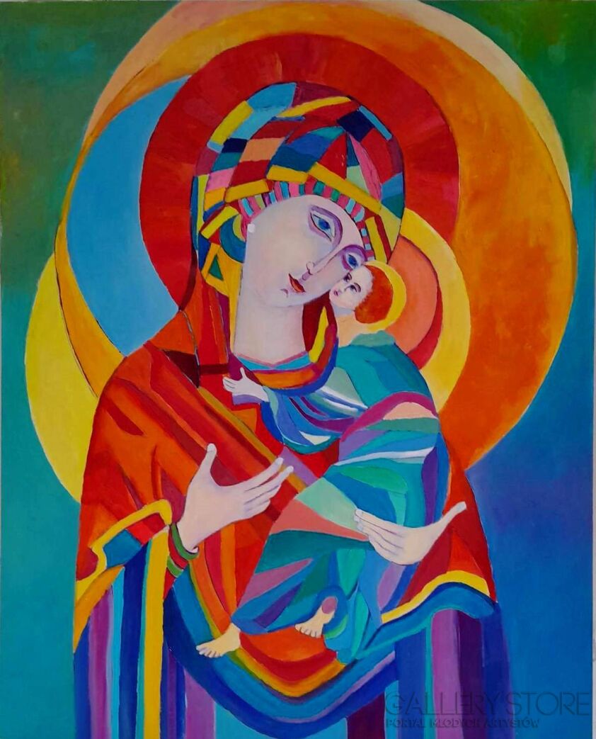 Magdalena Walulik-Madonna z Dzieciątkiem-Olej