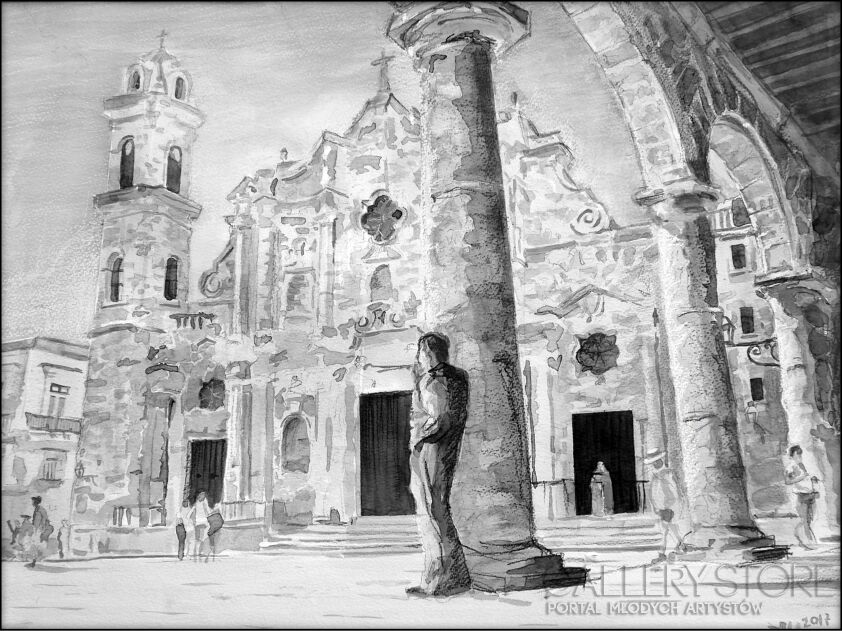 Małgorzata Żołnowska-Havana Katedra-Akwarela