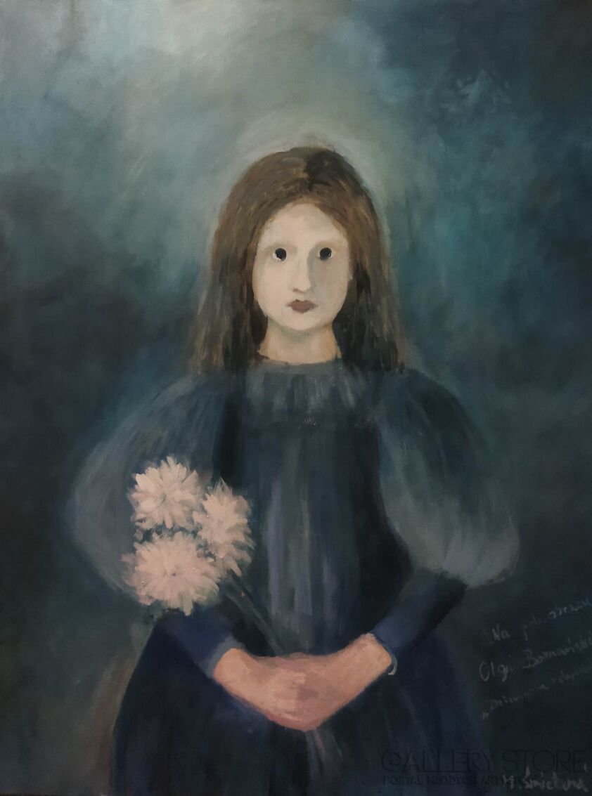 Małgorzata Śmietana-Dziewczynka (na podstawie obrazu Olgi Boznańskiej)-Akryl