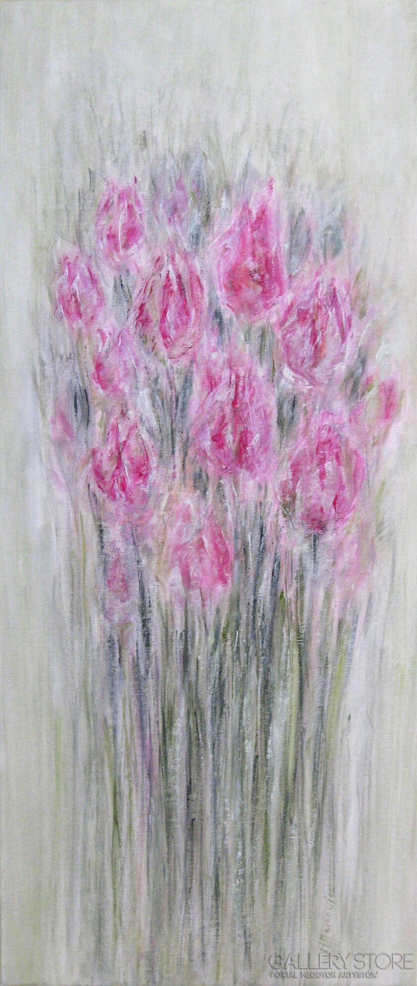 Marta Machowicz-Wiosenne tulipany -Olej