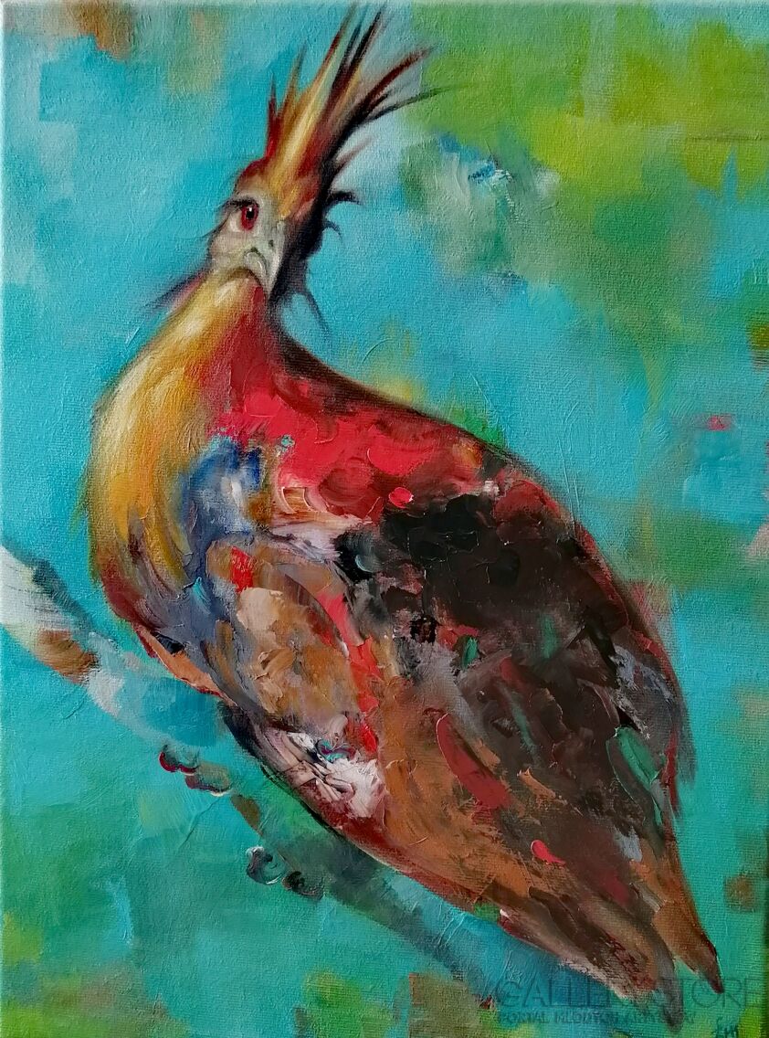 Monika Łakomska-Painted Bird -Olej
