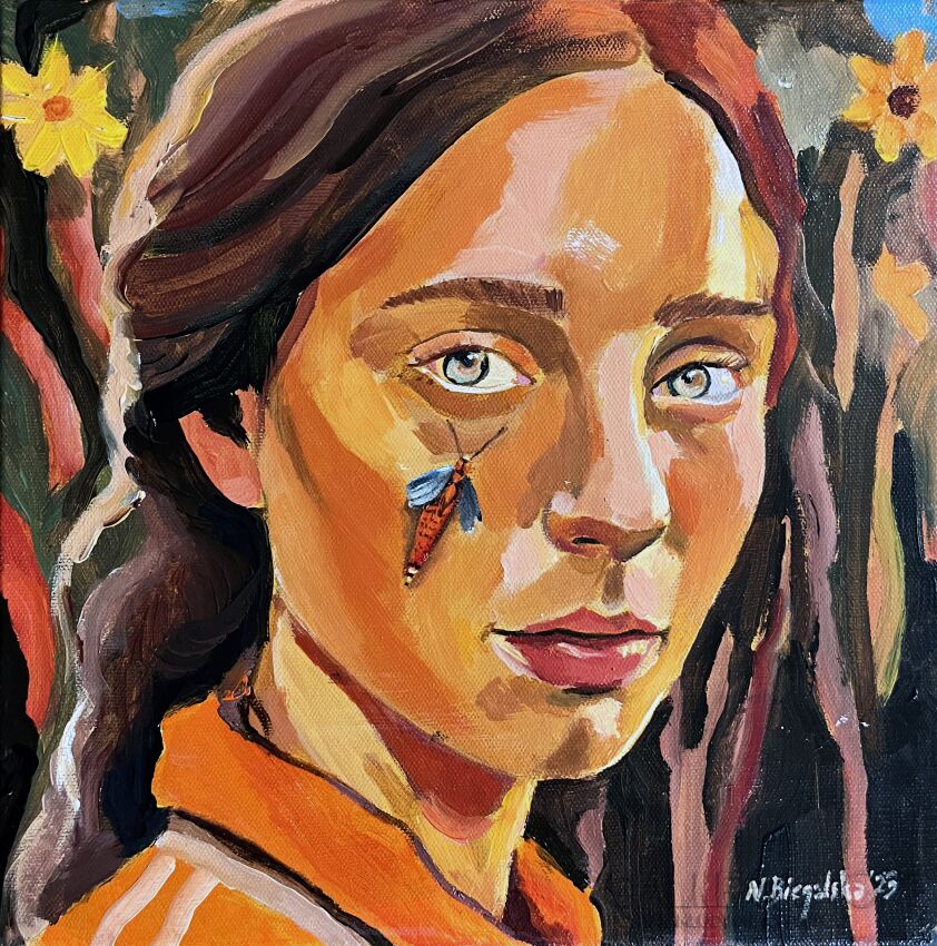 Natalia Biegalska-"W zachodzącym słońcu"-Akryl