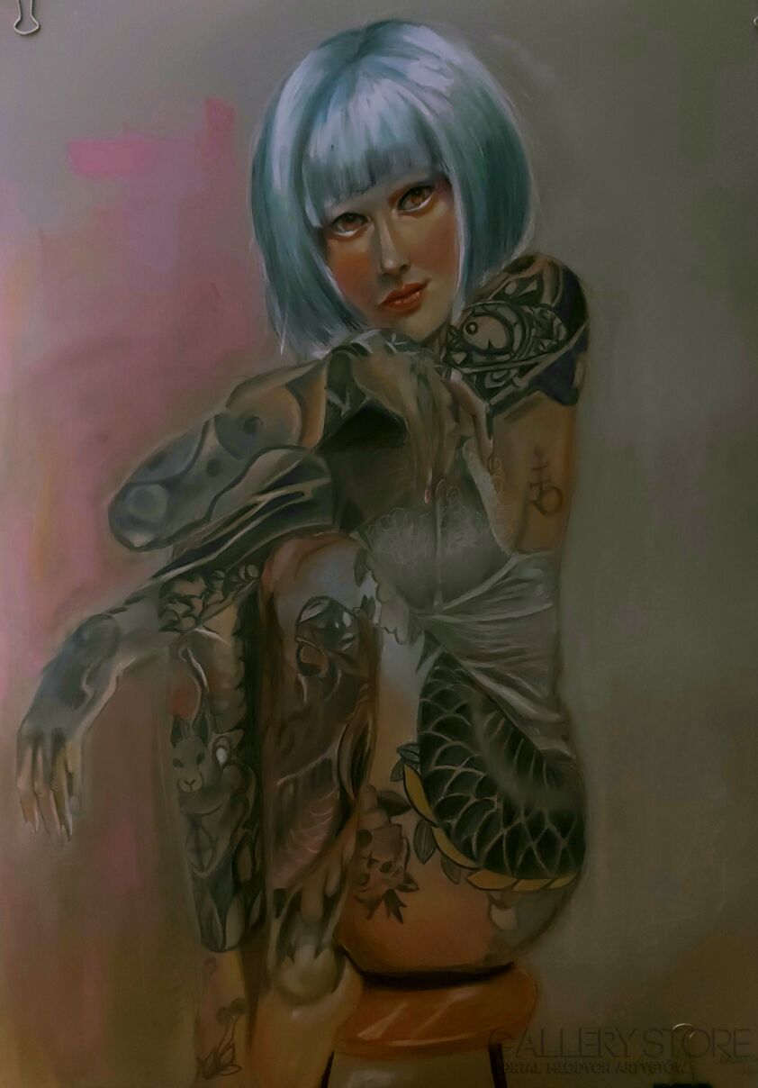 Natalia Chyz-Dziewczyna z tatuażami-Rysunek