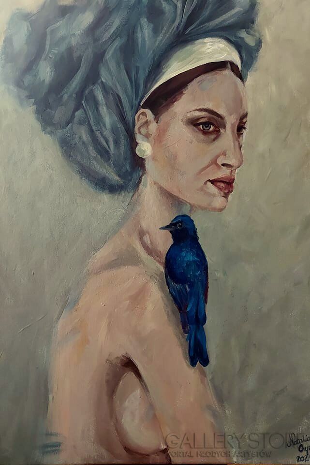 Natalia Chyz-Niebieski ptak-Akryl