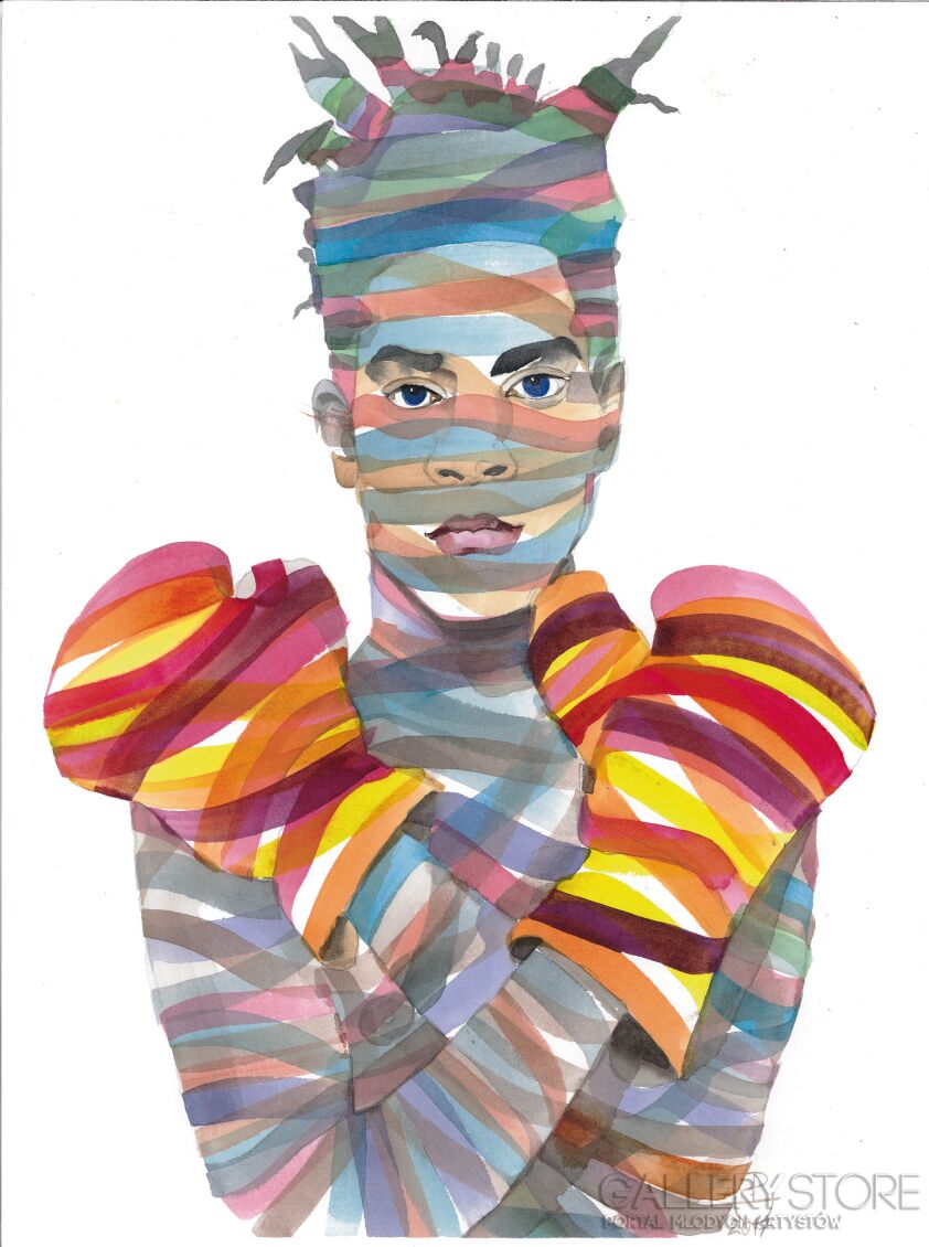 Paweł Dąbrowski-Jean-Michel Basquiat-Akwarela