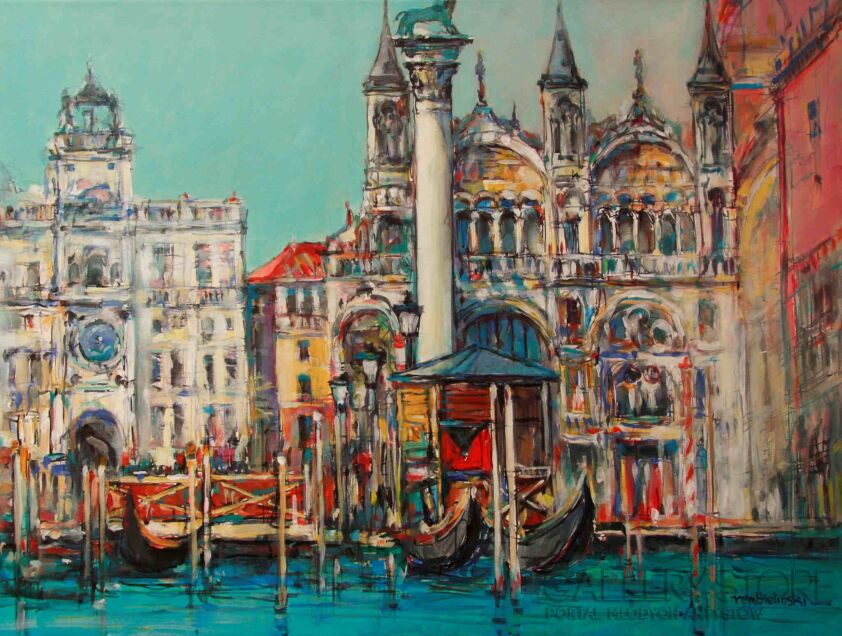 Piotr Rembieliński-Il fascino di Venezia - Piazza San Marco-Akryl