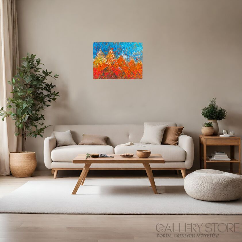 Obraz akrylowy na płótnie - Mozaika górskich szczytów - Mariola